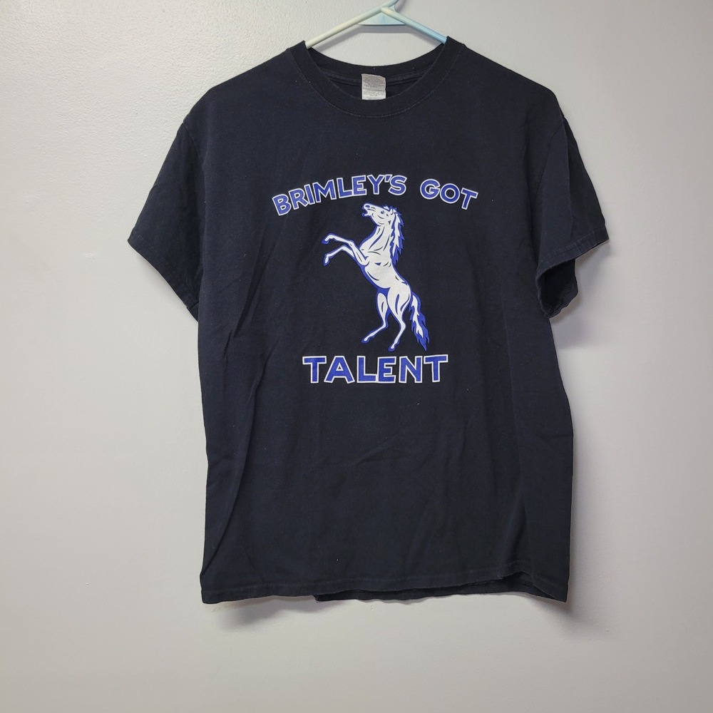 Brimleys Got Talent Horse Graphic Crew T-Shirt Black Medium 2018 Gildan